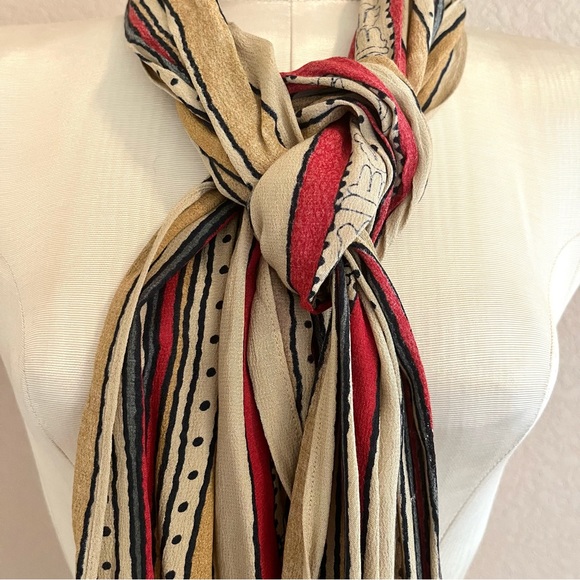 🛑Brown/red scarf - Picture 3 of 3